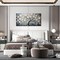 Canvas Wall Art – White Tree of Life Flowers, 30"x60", Modern Bedroom & Living Room Decor, Ready to Hang